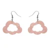 Sale Cloud Solid Glitter Resin Drop Earrings - Pink Essential Earrings