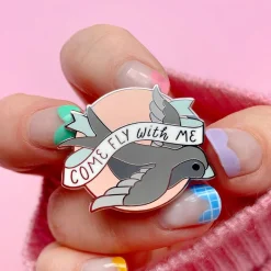 Shop Come Fly With Me Enamel Pin Enamel Pins