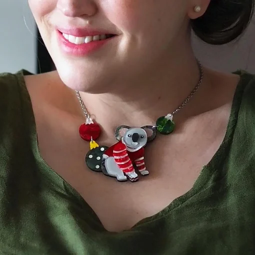 Sale Comfy Christmas Koala Necklace Necklaces