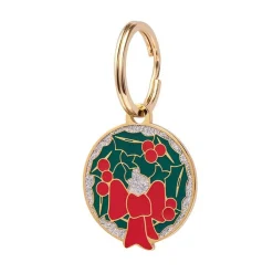 Sale Deck The Halls Enamel Pet Charm Enamel Key Rings