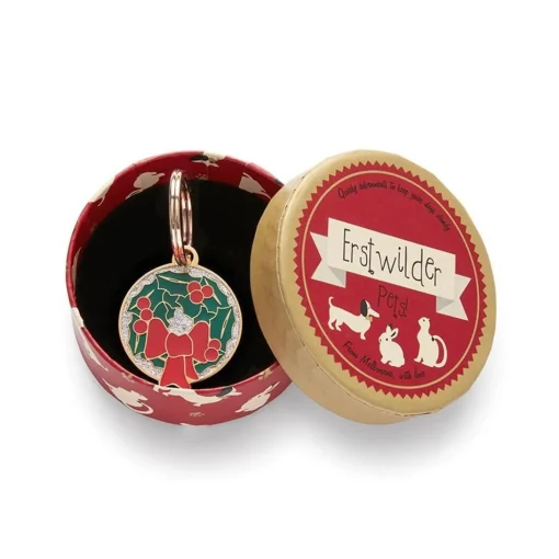 Sale Deck The Halls Enamel Pet Charm Enamel Key Rings
