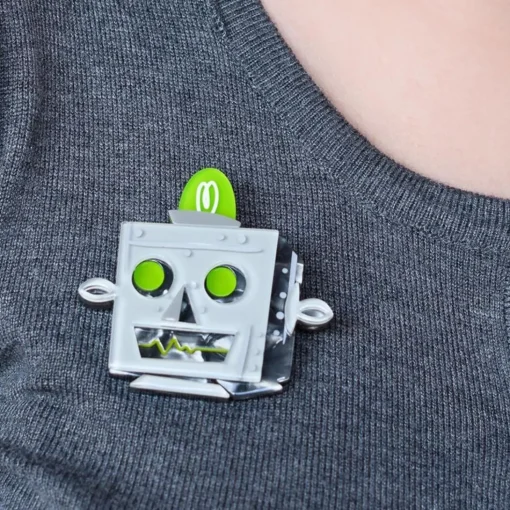 Hot Does Not Compute Brooch Brooches