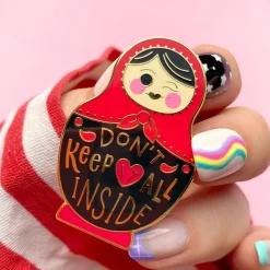 Cheap Don'T Keep It All Inside Enamel Pin Enamel Pins