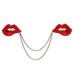 Outlet Double Feature Lips Double Brooch Brooches
