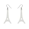 Online Eiffel Tower Solid Resin Drop Earrings - White Essential Earrings