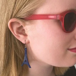 Cheap Eiffel Tower Solid Resin Drop Earrings - Blue Essential Earrings
