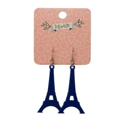 Cheap Eiffel Tower Solid Resin Drop Earrings - Blue Essential Earrings