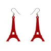Best Eiffel Tower Solid Resin Drop Earrings - Red Essential Earrings
