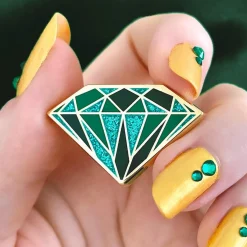 Store Emerald Enamel Pin Enamel Pins