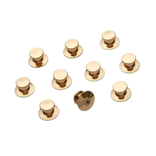 Cheap Enamel Pin Metal Locking Clasp 10-Pack - Gold Components