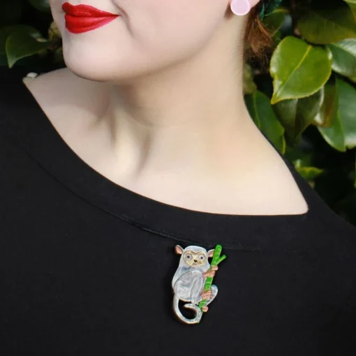 Best Sale Eyes Wide Open Tarsier Brooch Brooches