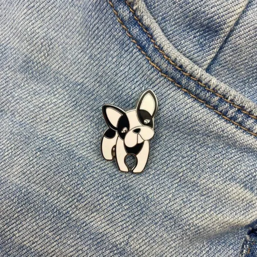 Cheap Fabian The French Bulldog Enamel Pin Enamel Pins