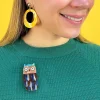 Hot Feather Dress Brooch Brooches