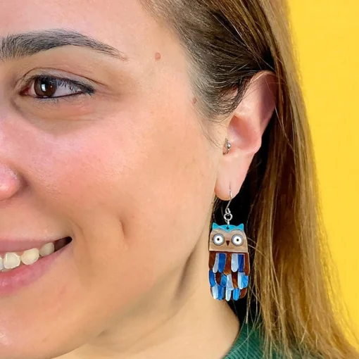Shop Feather Dress Drop Earrings Earrings
