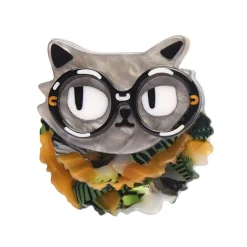 Hot Feathered And Framed Mini Brooch Brooches