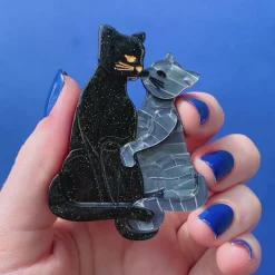 Cheap Feline Embrace Brooch Brooches