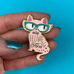 Discount Feline Fine Enamel Pin Enamel Pins