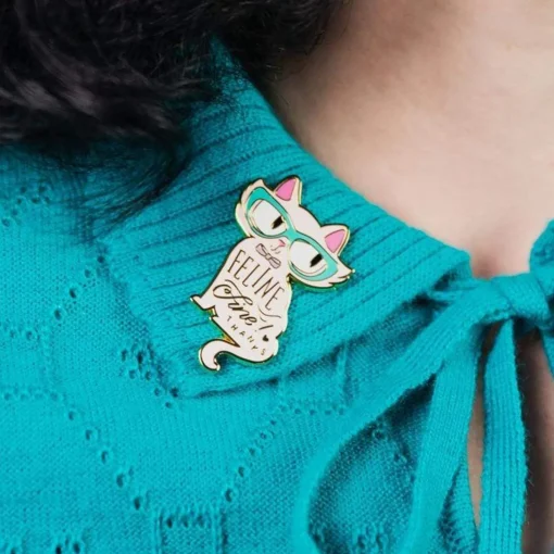 Discount Feline Fine Enamel Pin Enamel Pins