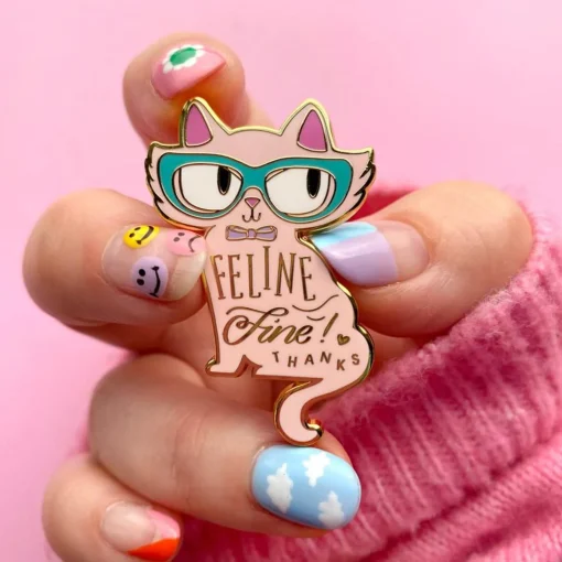 Discount Feline Fine Enamel Pin Enamel Pins
