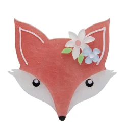 Cheap Flora Fox Face Brooch Brooches