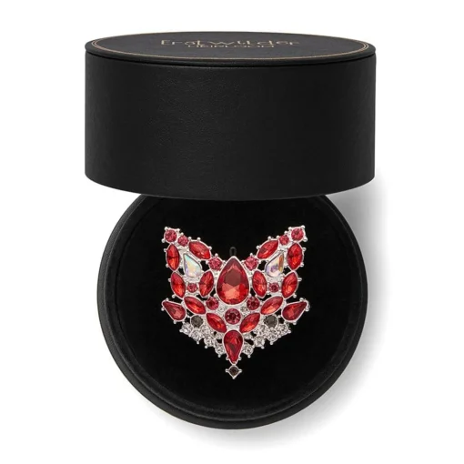 Online Flora Fox Face Stone Set Crystal Brooch Brooches