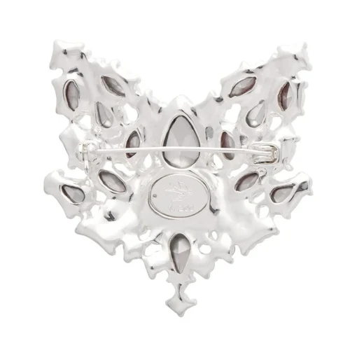 Online Flora Fox Face Stone Set Crystal Brooch Brooches