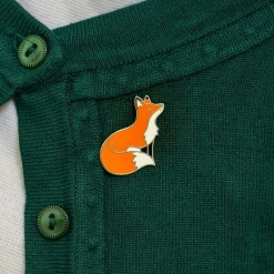 Best Furtive Fox Enamel Pin Enamel Pins