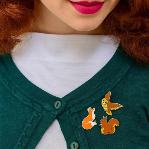 Best Furtive Fox Enamel Pin Enamel Pins