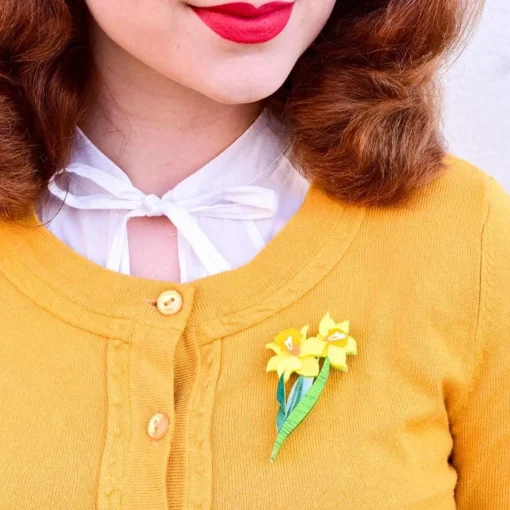 Store Garden Goddess Daffodil Brooch Brooches