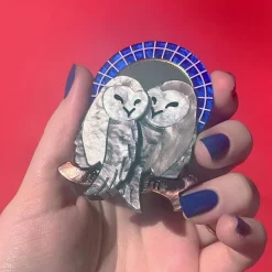 Cheap Good Omens Owls Brooch Brooches