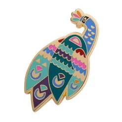 Best Good Tidings Peacock Enamel Pin Enamel Pins