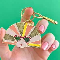 New Groovy U.V. Enamel Key Ring Enamel Key Rings