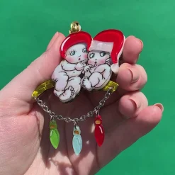 Flash Sale Gumnut Christmas Cuddles Brooch Brooches