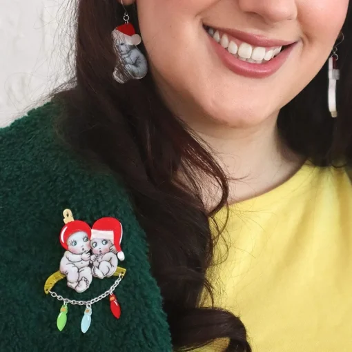 Flash Sale Gumnut Christmas Cuddles Brooch Brooches