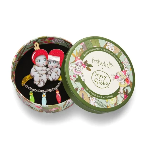 Flash Sale Gumnut Christmas Cuddles Brooch Brooches