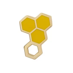 Sale Happy Honeycomb Enamel Pin Enamel Pins
