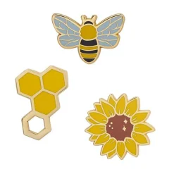 Sale Happy Honeycomb Enamel Pin Enamel Pins