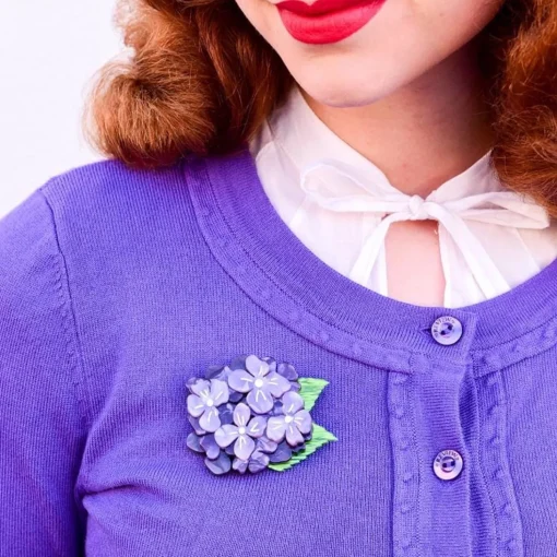Best Sale Heartfelt Hydrangea Brooch Brooches
