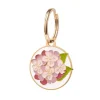 Hot Heartfelt Hydrangea Enamel Pet Charm Enamel Key Rings