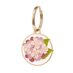 Hot Heartfelt Hydrangea Enamel Pet Charm Enamel Key Rings