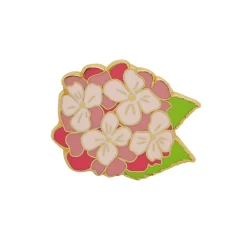 Cheap Heartfelt Hydrangea Enamel Pin Enamel Pins