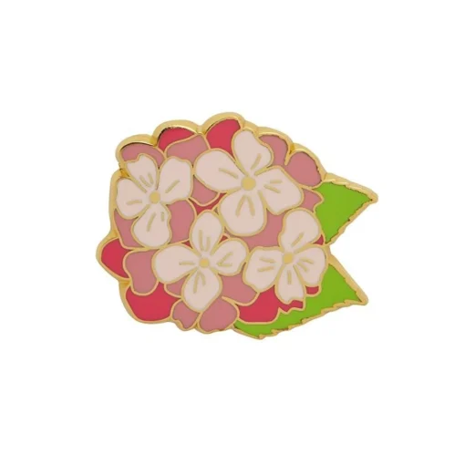Cheap Heartfelt Hydrangea Enamel Pin Enamel Pins