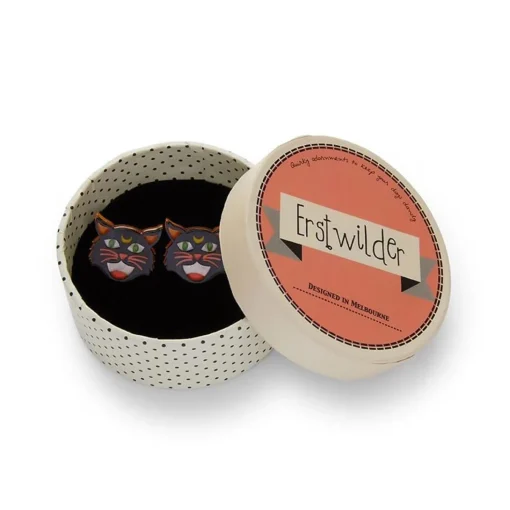 Fashion Hex Kitten Earrings Earrings