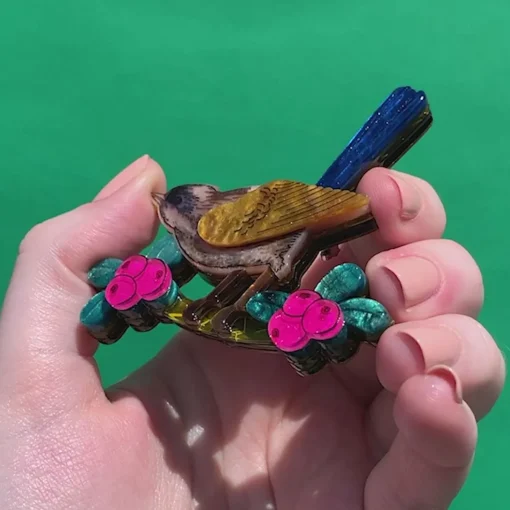 Best Holly Wagtail Brooch Brooches