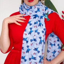 Fashion Hyacinth Hummingbird Neck Scarf Scarves