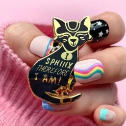 Store I Sphynx Therefore I Am Enamel Pin Enamel Pins