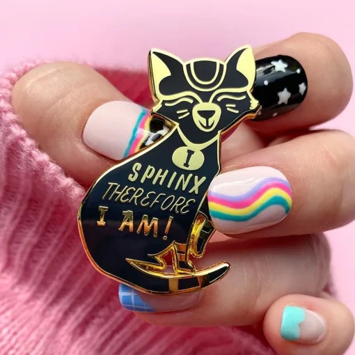 Store I Sphynx Therefore I Am Enamel Pin Enamel Pins