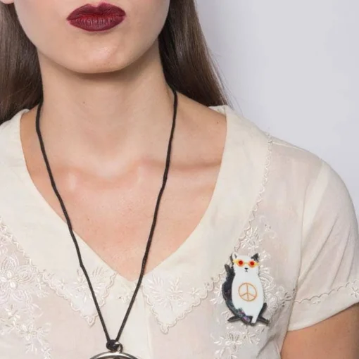 Best Sale Instant Karma Cat Brooch Brooches