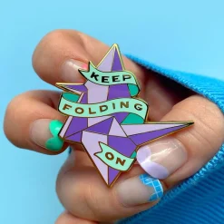 Shop Keep Folding On Enamel Pin Enamel Pins