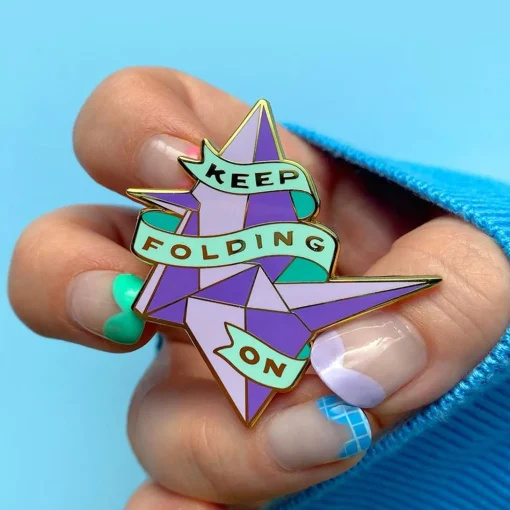 Shop Keep Folding On Enamel Pin Enamel Pins